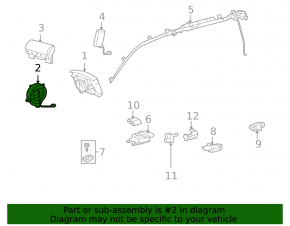 Toyota Highlander 10-12 steering wheel cable without display