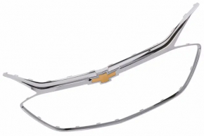 Frame grille radiator grill Chevrolet Malibu 19- chrome, under radar