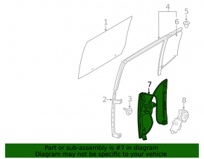 Window lifter with motor rear right Ford Flex 09-19