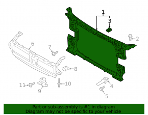 TV panel radiator Audi A4 B9 17- broken