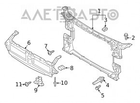 TV panel radiator Audi A4 B9 17- broken