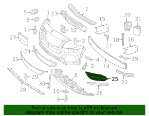 Front bumper grille right Mercedes W246 B250e 16-17