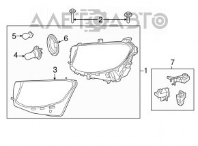 Headlight seal front left Mercedes GLC 16-19