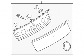 Ford Mustang mk6 18 trunk lid trim - scratch