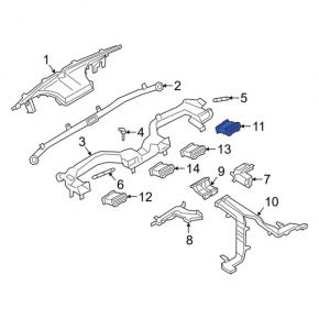 Front panel air duct deflector right Ford Explorer 20-