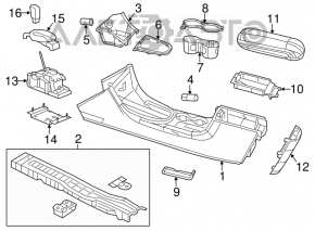 Chrysler 200 11-14 6-speed gearbox shifter cover