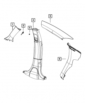 Rear door trim right Dodge Charger 11-23 black, without plug