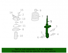 Front right shock absorber for Subaru Forester 11-13