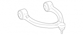 Upper front left control arm Mercedes W221 RWD bad silent blocks
