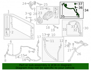 Air conditioning pipe Audi A6 C8 19- 2.0T