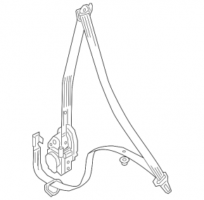 Audi Q7 16-25 black driver's seat belt, broken