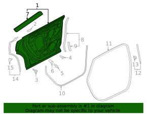 Rear left door assembly for Audi Q8 19-25
