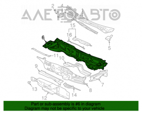Mitsubishi Galant 2004-2012 metal windshield wiper pan