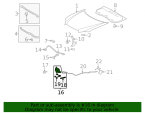 Toyota Highlander 08-10 Hood Lock