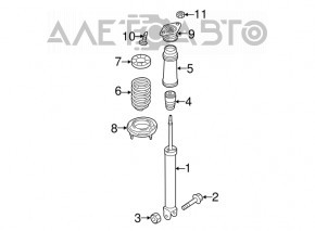 Rear right shock absorber for Kia Optima 11-15