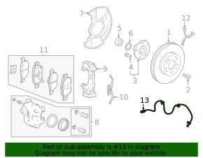 Front right ABS sensor for Honda Accord 18-22
