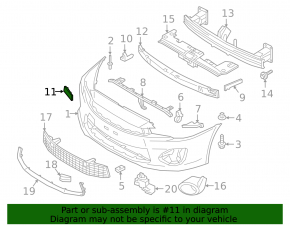 Mitsubishi Lancer 16-17 front bumper tow hook cap, graphite