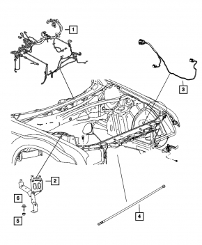Dodge Challenger 15- 3.6 Underhood Fuse Box Bracket