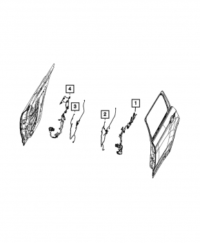 Jeep Grand Cherokee WL 21-25 rear left door wiring