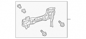 Rear right door handle mechanism Lexus RX350 RX450h 10-15