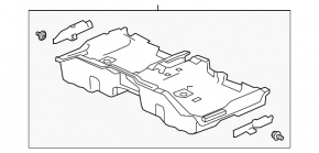 Rear floor covering for Honda Accord 13-17 black