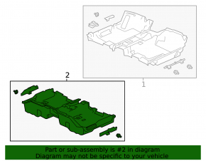 Rear floor covering for Honda Accord 13-17 black