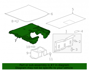 Foam plastic for Chevrolet Volt 16- tool