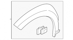 Front right wing arch trim Hyundai Kona 18-23 EV