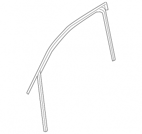 Glass seal with molding front left Audi A4 B9 17-25 matt
