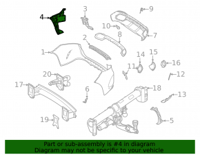 Left rear bumper mount for Mercedes GLE 350 450 20-26 AMG (package)