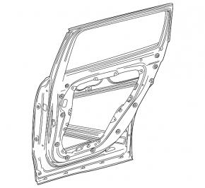 The bare rear right door of the Mercedes H247 GLA 20-26