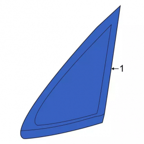 Window blind glass rear left Ford Fiesta 11-19 4d matt