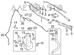 Ford Focus mk3 11-18 4D Windscreen Washer Motor