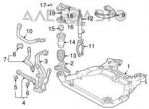 Lower long front right control arm Mazda6 03-08