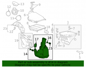 Air resonator Honda Accord 13-17
