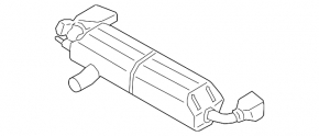 Muffler rear part barrel BMW 5 G30 17-23 m sport