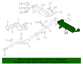 Muffler rear part barrel BMW 5 G30 17-23 m sport