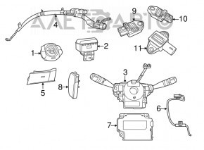 Airbag in steering wheel driver Fiat 500 12-19