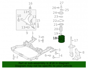 Front left spring Subaru Outback 10-14 2.5