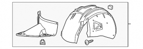 Front right fender liner Cadillac ATS 13-14