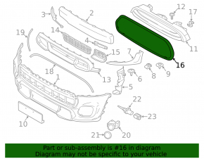 Mini Cooper F56 3D 14-21 Pre-Resident Grille Frame