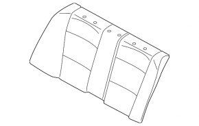 Rear seat backrest, 2nd row, with armrest, BMW 3 Series F30 16-18, black, solid, with armrest, needs cleaning, dented leather