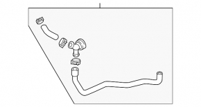 Cooling pipe pump-cooler gearbox VW Passat b8 16-19 USA 2.0T 2 parts with quick release