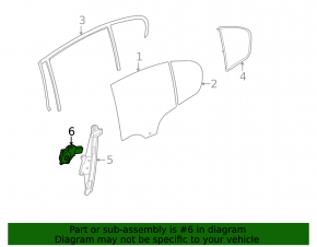 Rear right window lift motor for BMW 3 E90 E92 07-12
