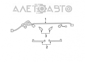 Right tailgate number plate light Jeep Grand Cherokee WK2 11-13