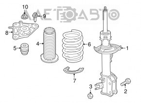 Rear right shock absorber Jeep Compass 17-21 Trailhawk