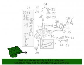 Fuel Tank Guard Toyota Highlander 08-13