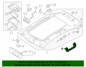 Front left ceiling handle for Audi Q5 80A 19-24 gray