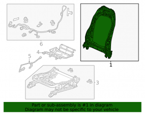 Honda Accord 23-24 passenger seat backrest adjustment motor without frame