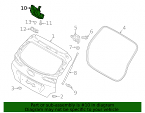Hyundai Kona 18-23 trunk lock